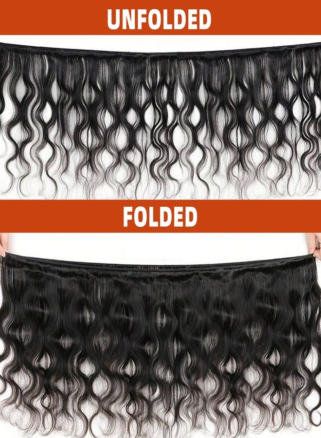 Aiterina Body Wave Bundles Human Hair 100% Unprocessed Brazilian Virgin Hair 3 Bundles 16 18 20 Inch Human Hair Bundles for Black Women Natural Color Human Hair Bundles - Image 2